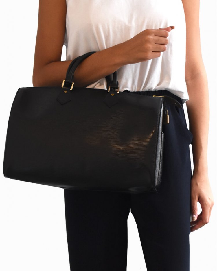 Bolsa Louis Vuitton original speedy Epi preta feminina